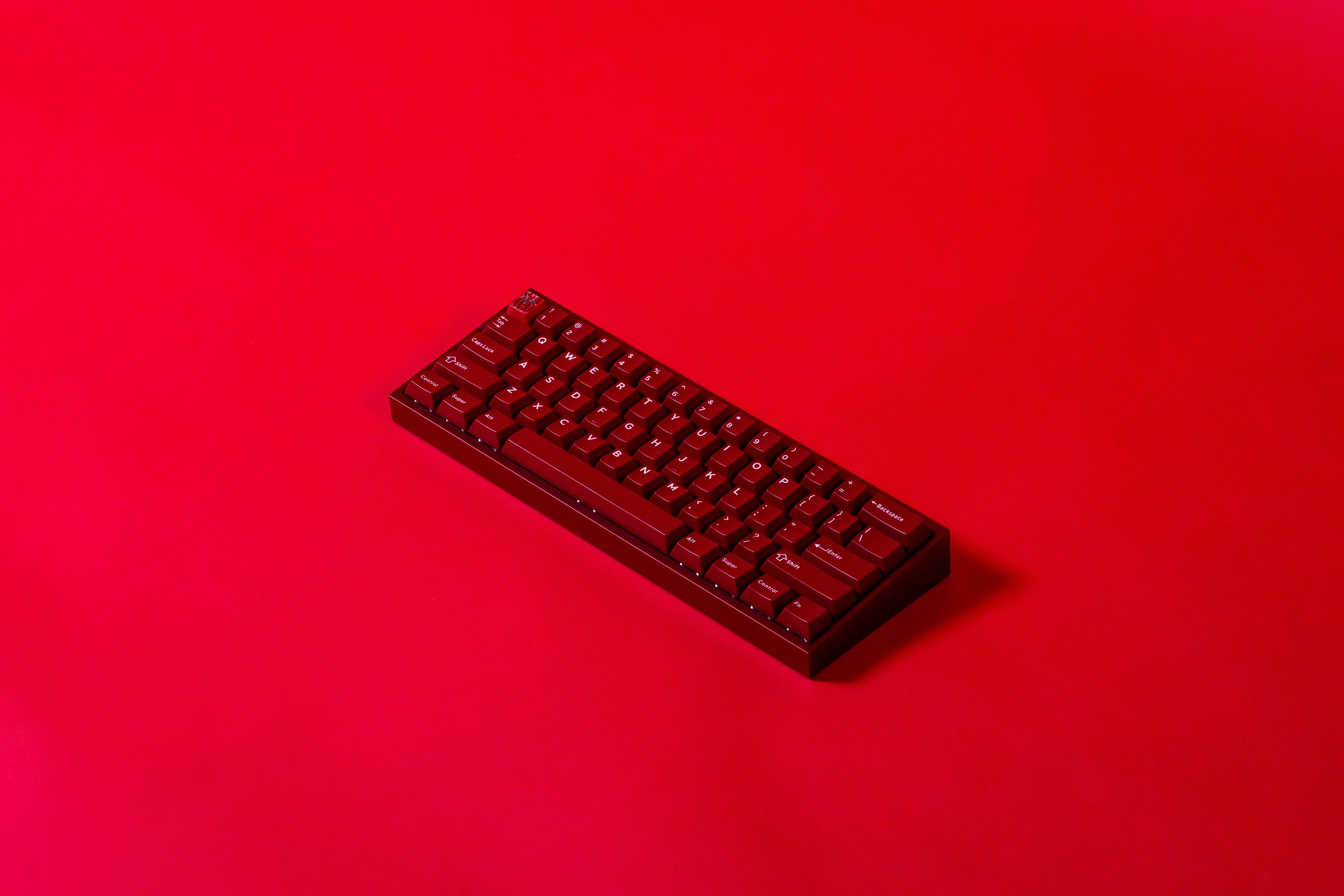 KBDfans Tofu60(red) with Drop DCX Garnet Keycaps